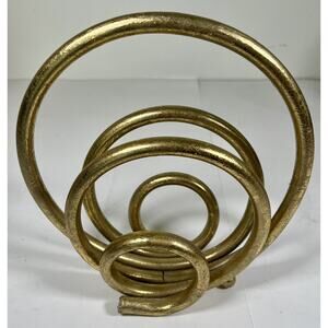 MCM Letter Holder gold metal retro mid century modern Art Deco Groovy